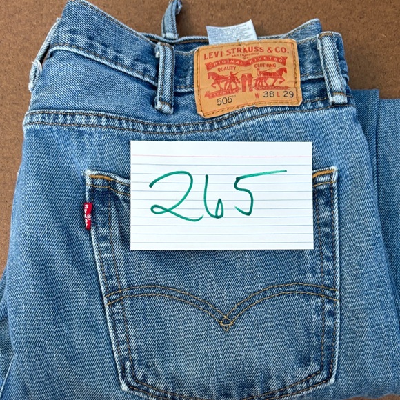 Levi's 505 Men's Light Blue Straight Jeans 38x29 - Picture 12 of 12